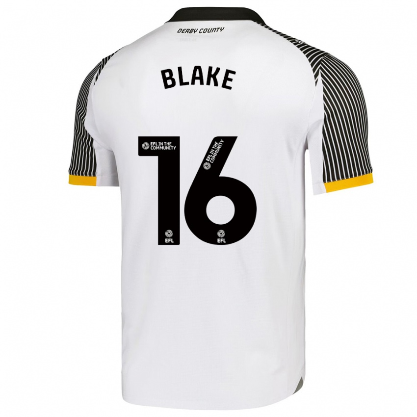 נשים זאיין בלייק #16 לבן שחור ג'רזי ביתית 2025/26 חולצה קצרה