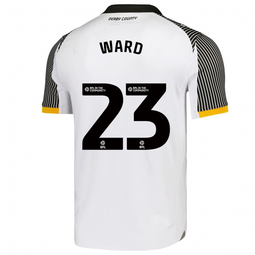 נשים Joe Ward #23 לבן שחור ג'רזי ביתית 2025/26 חולצה קצרה