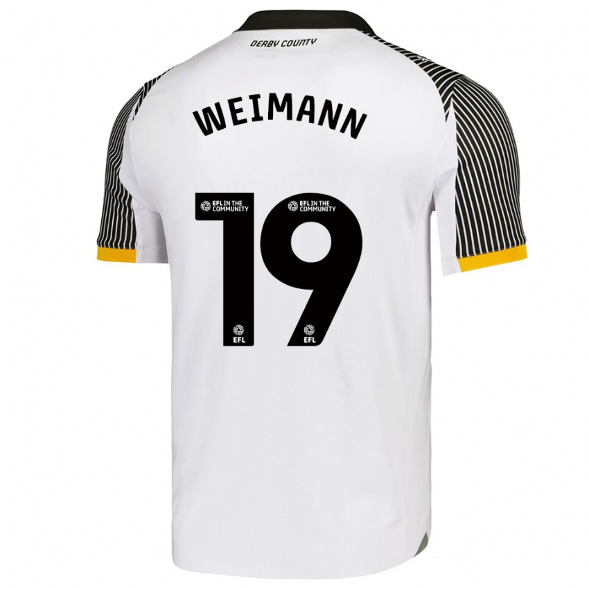 נשים אנדראס ויימן #19 לבן שחור ג'רזי ביתית 2025/26 חולצה קצרה