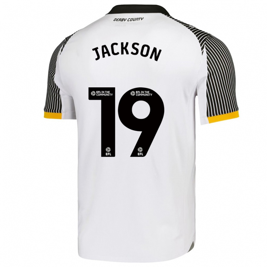 נשים קיידן ג'קסון #19 לבן שחור ג'רזי ביתית 2025/26 חולצה קצרה