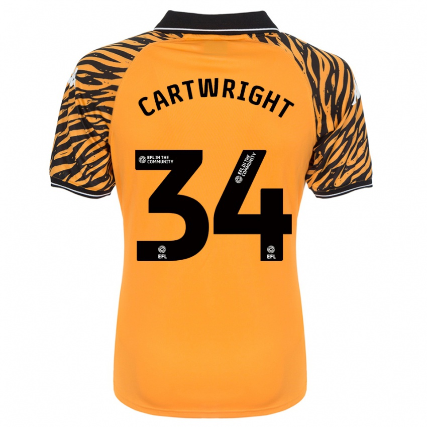 נשים הארווי קרטרייט #34 כתום שחור ג'רזי ביתית 2025/26 חולצה קצרה