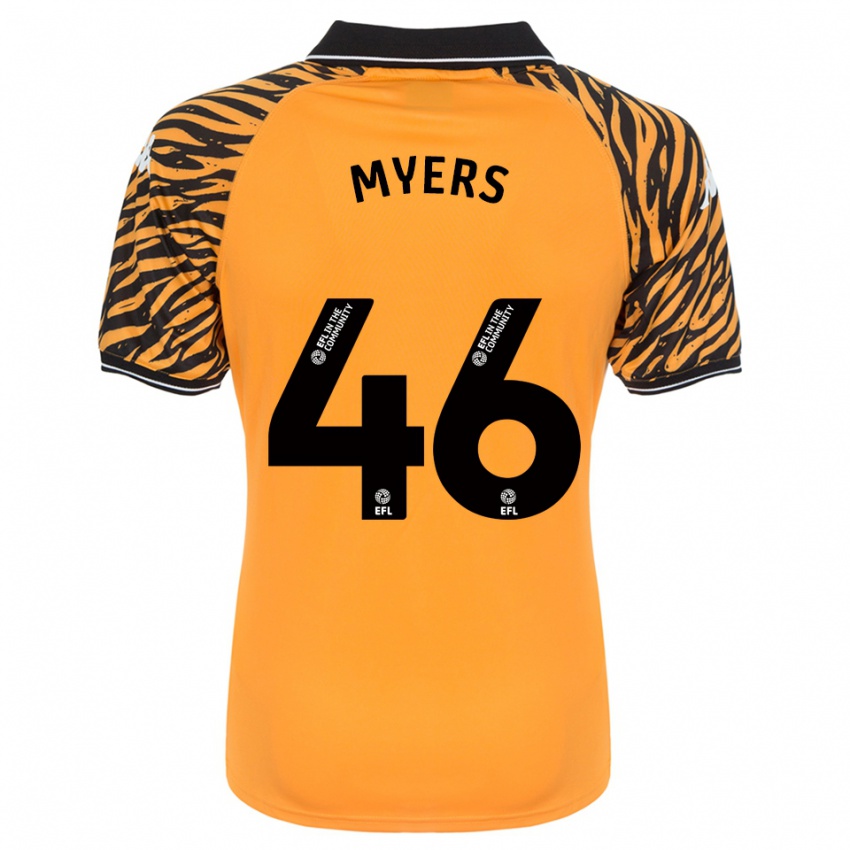 נשים זיין מאיירס #46 כתום שחור ג'רזי ביתית 2025/26 חולצה קצרה