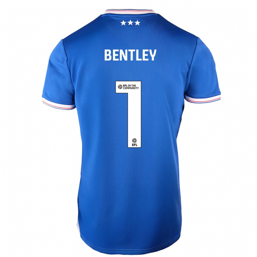 נשים Josh Bentley #1 כחול לבן ג'רזי ביתית 2025/26 חולצה קצרה