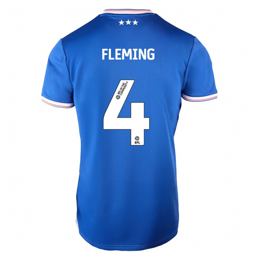 נשים Charlotte Fleming #4 כחול לבן ג'רזי ביתית 2025/26 חולצה קצרה