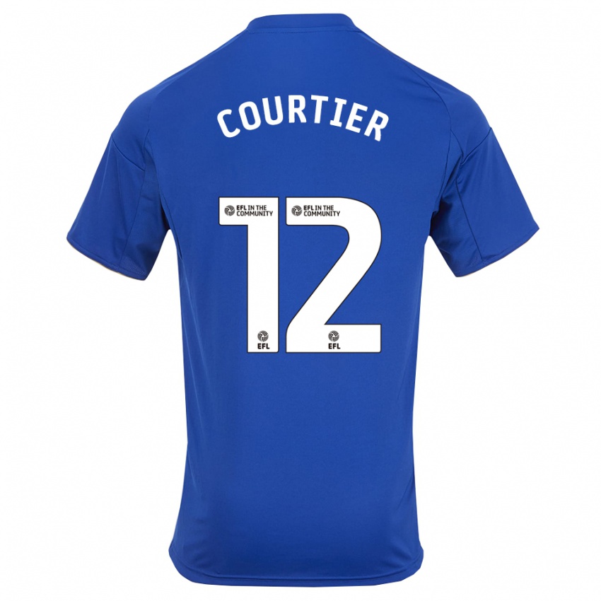 נשים Ben Courtier #12 כחול זהב ג'רזי ביתית 2025/26 חולצה קצרה