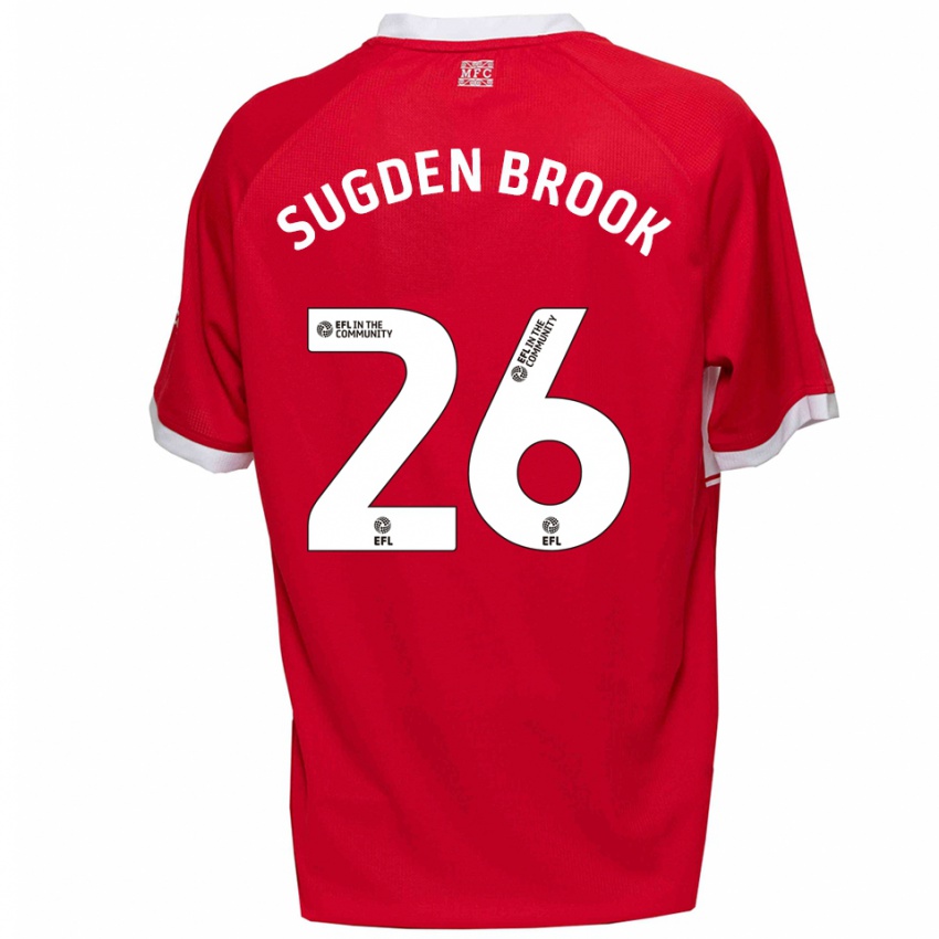 נשים דרסי סאגדן-ברוק #26 אדום לבן ג'רזי ביתית 2025/26 חולצה קצרה