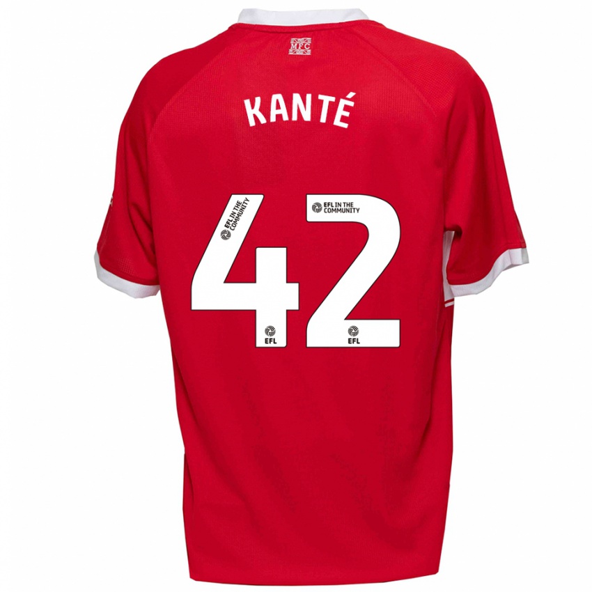 נשים עבדולאייה קאנטה #42 אדום לבן ג'רזי ביתית 2025/26 חולצה קצרה