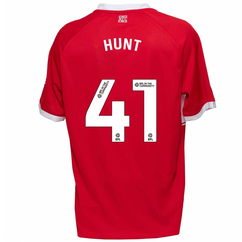 נשים הארלי האנט #41 אדום לבן ג'רזי ביתית 2025/26 חולצה קצרה