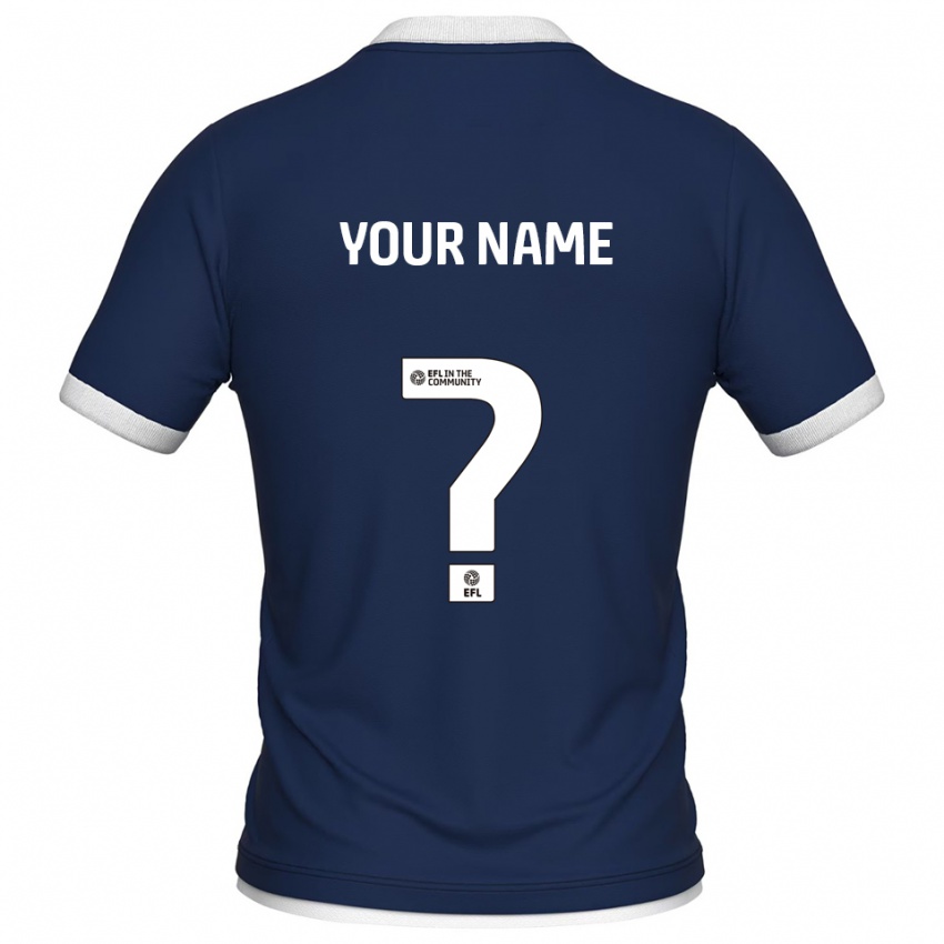 נשים השם שלך #0 כחול נייבי לבן ג'רזי ביתית 2025/26 חולצה קצרה