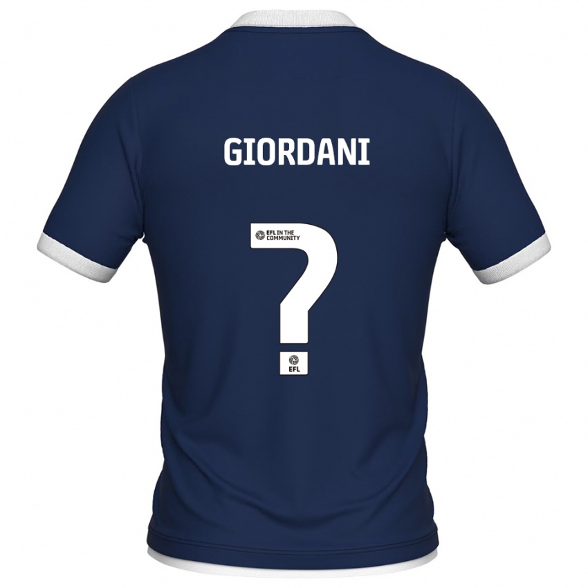 נשים Sharna Giordani #0 כחול נייבי לבן ג'רזי ביתית 2025/26 חולצה קצרה