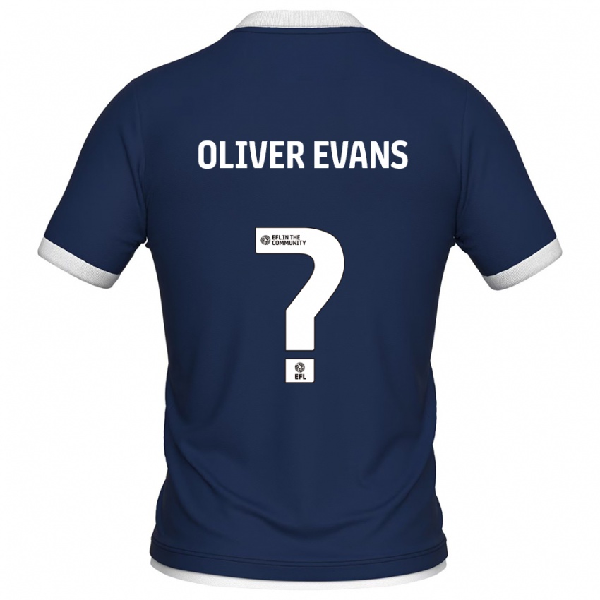 נשים Oliver Evans #0 כחול נייבי לבן ג'רזי ביתית 2025/26 חולצה קצרה