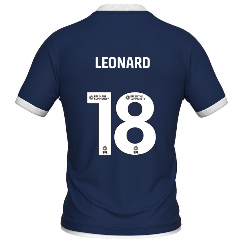 נשים Ryan Leonard #18 כחול נייבי לבן ג'רזי ביתית 2025/26 חולצה קצרה