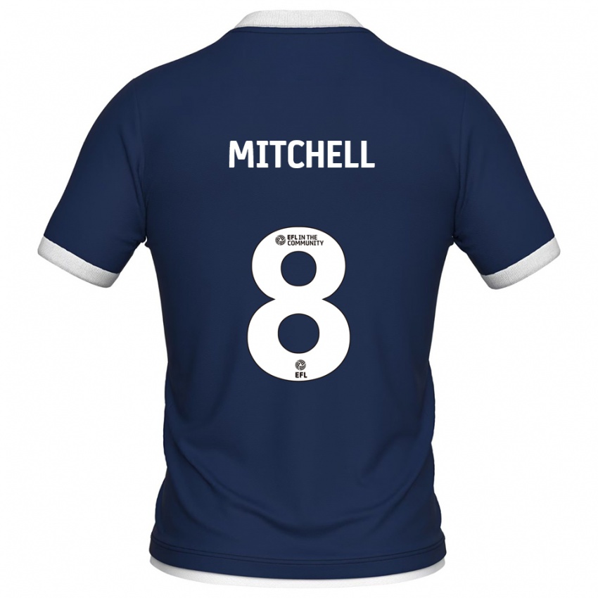 נשים Billy Mitchell #8 כחול נייבי לבן ג'רזי ביתית 2025/26 חולצה קצרה