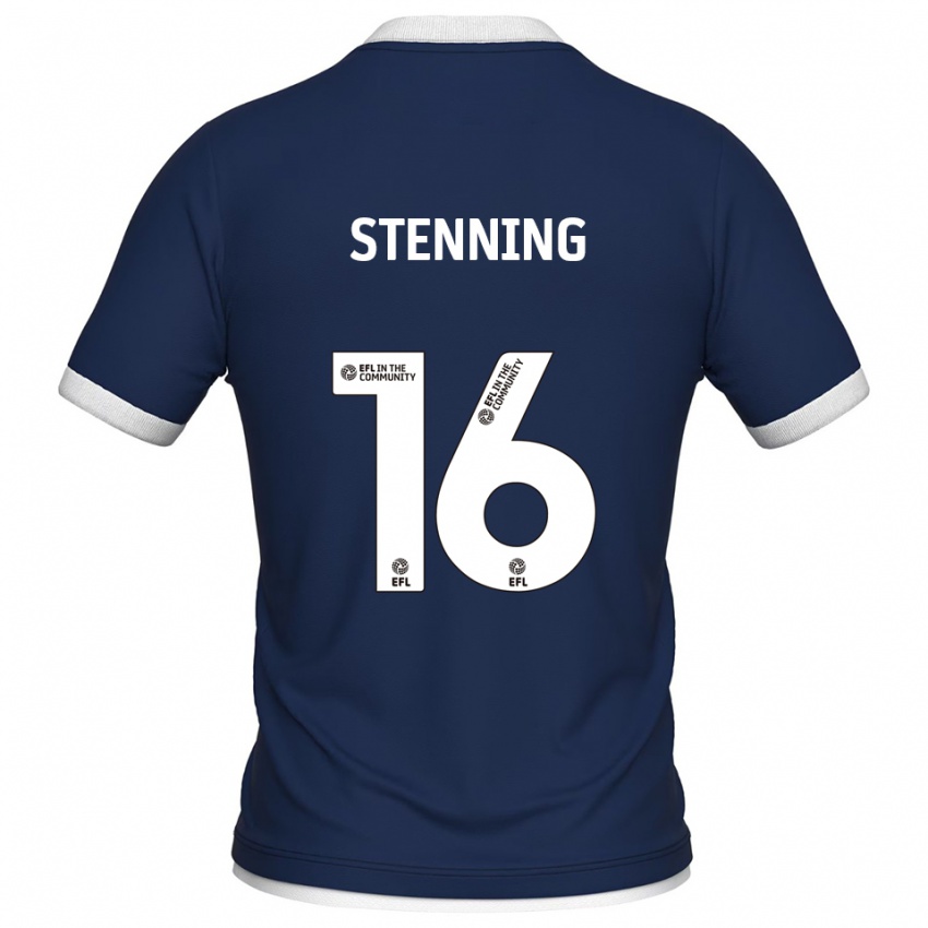 נשים Ellie Stenning #16 כחול נייבי לבן ג'רזי ביתית 2025/26 חולצה קצרה