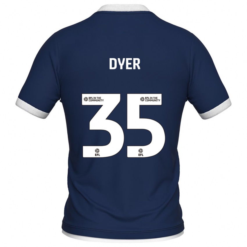 נשים Jet Dyer #35 כחול נייבי לבן ג'רזי ביתית 2025/26 חולצה קצרה