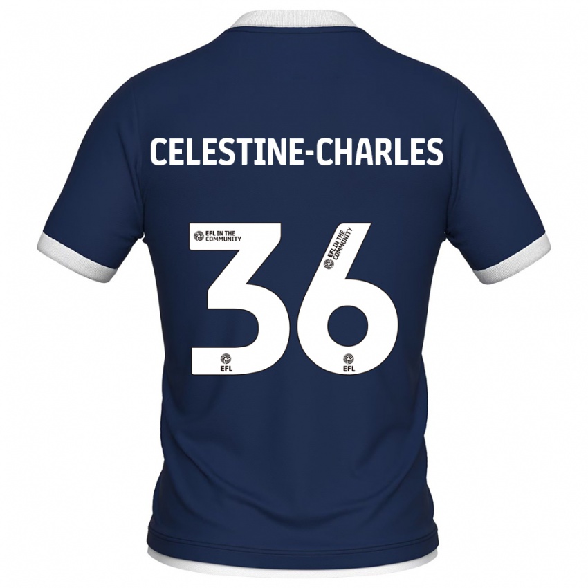 נשים Jaiden Celestine-Charles #36 כחול נייבי לבן ג'רזי ביתית 2025/26 חולצה קצרה