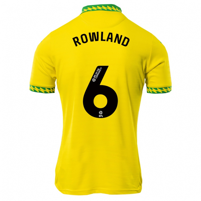 נשים Sonny Rowland #6 לבן ירוק ג'רזי ביתית 2025/26 חולצה קצרה