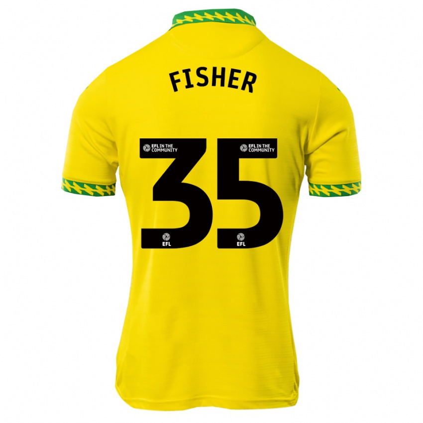 נשים קלן פישר #35 לבן ירוק ג'רזי ביתית 2025/26 חולצה קצרה