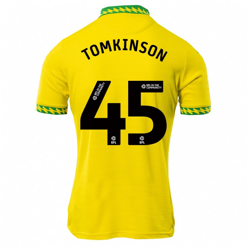 נשים ג'ונתן תומקינסון #45 לבן ירוק ג'רזי ביתית 2025/26 חולצה קצרה