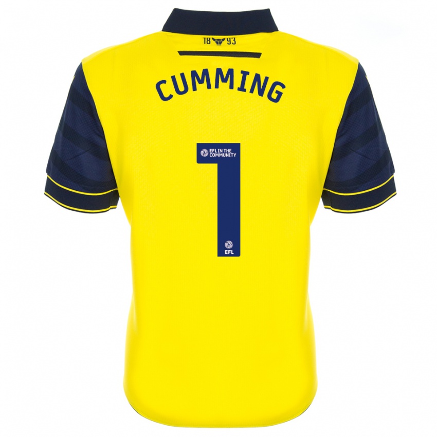 נשים ג'יימי קאמינג #1 צהוב כחול נייבי ג'רזי ביתית 2025/26 חולצה קצרה