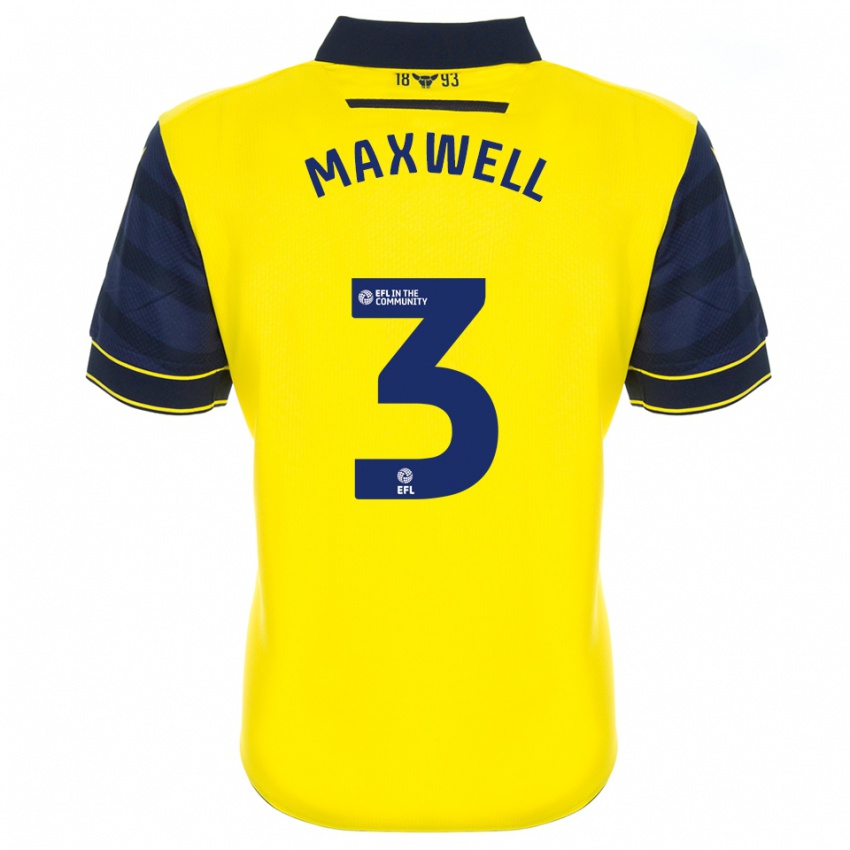 נשים Rashane Maxwell #3 צהוב כחול נייבי ג'רזי ביתית 2025/26 חולצה קצרה