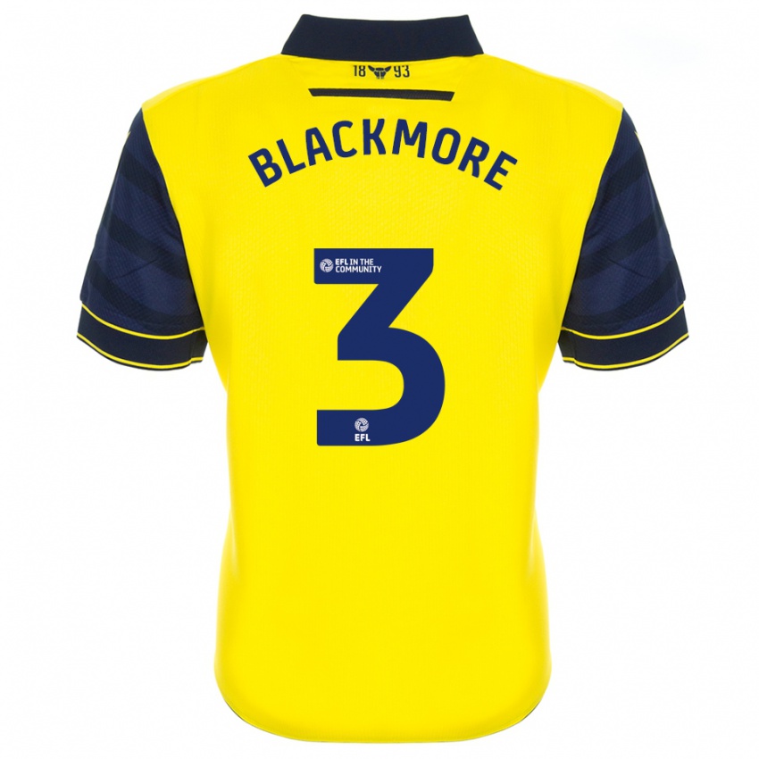 נשים Jameson Blackmore #3 צהוב כחול נייבי ג'רזי ביתית 2025/26 חולצה קצרה