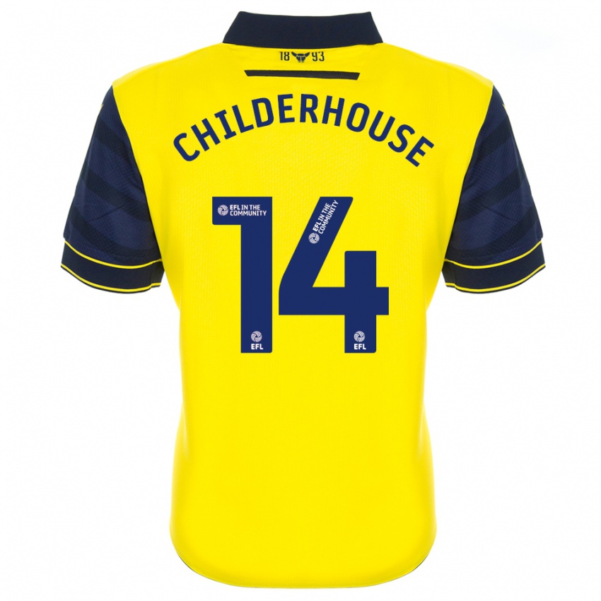 נשים מולי צ'ילדרהאוס #14 צהוב כחול נייבי ג'רזי ביתית 2025/26 חולצה קצרה