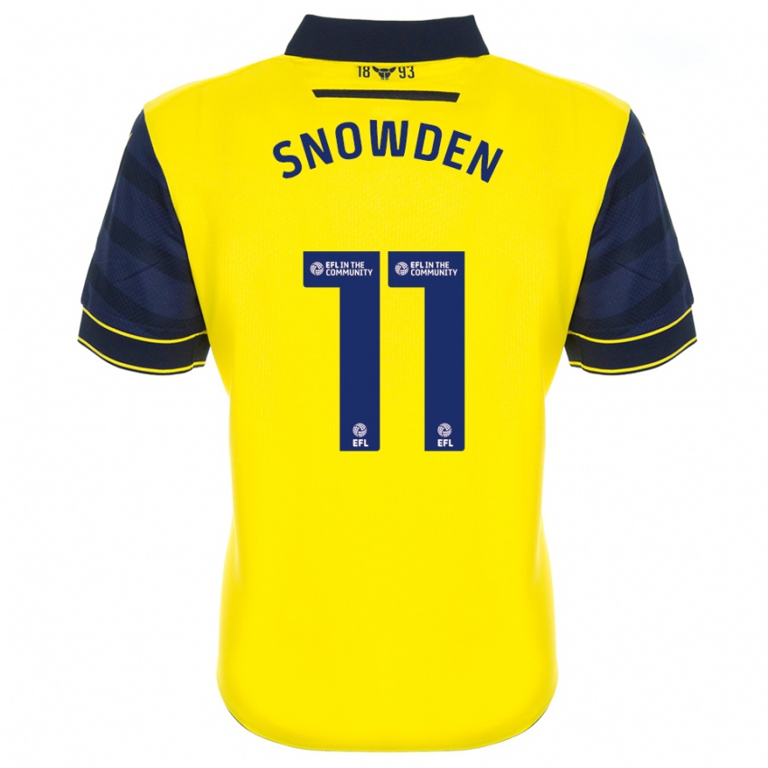 נשים Leo Snowden #11 צהוב כחול נייבי ג'רזי ביתית 2025/26 חולצה קצרה