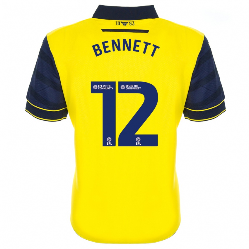 נשים Joe Bennett #12 צהוב כחול נייבי ג'רזי ביתית 2025/26 חולצה קצרה