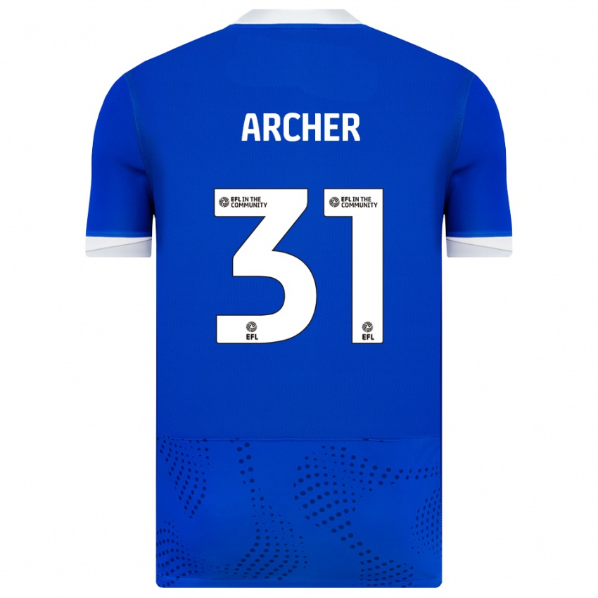 נשים ג'ורדן ארצ'ר #31 כחול לבן ג'רזי ביתית 2025/26 חולצה קצרה