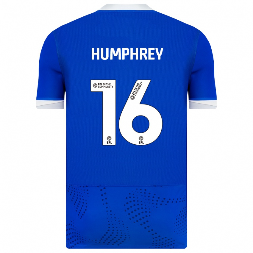 נשים Ella Humphrey #16 כחול לבן ג'רזי ביתית 2025/26 חולצה קצרה