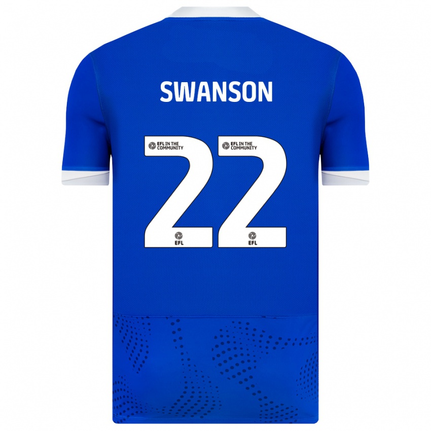 נשים זאק סוואנסון #22 כחול לבן ג'רזי ביתית 2025/26 חולצה קצרה