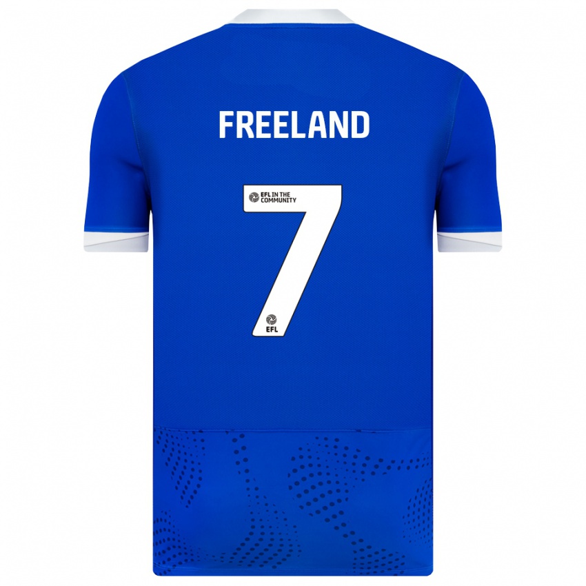 נשים Georgie Freeland #7 כחול לבן ג'רזי ביתית 2025/26 חולצה קצרה