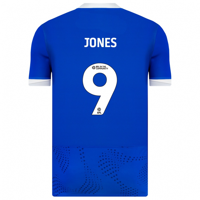 נשים Emma Jones #9 כחול לבן ג'רזי ביתית 2025/26 חולצה קצרה