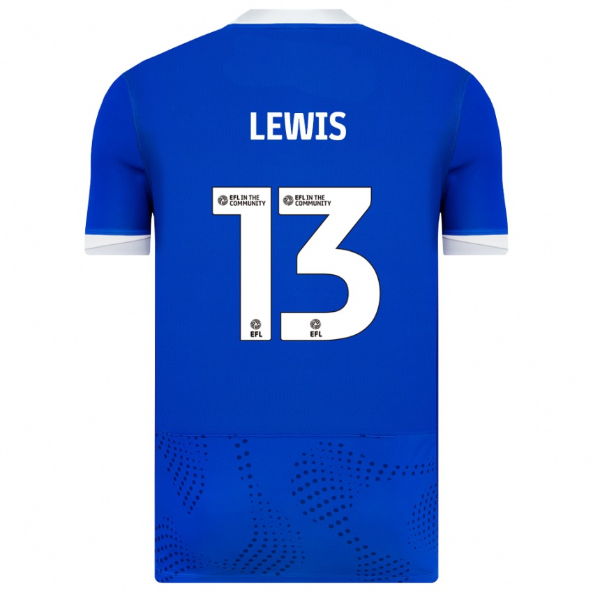 נשים Karl Lewis #13 כחול לבן ג'רזי ביתית 2025/26 חולצה קצרה