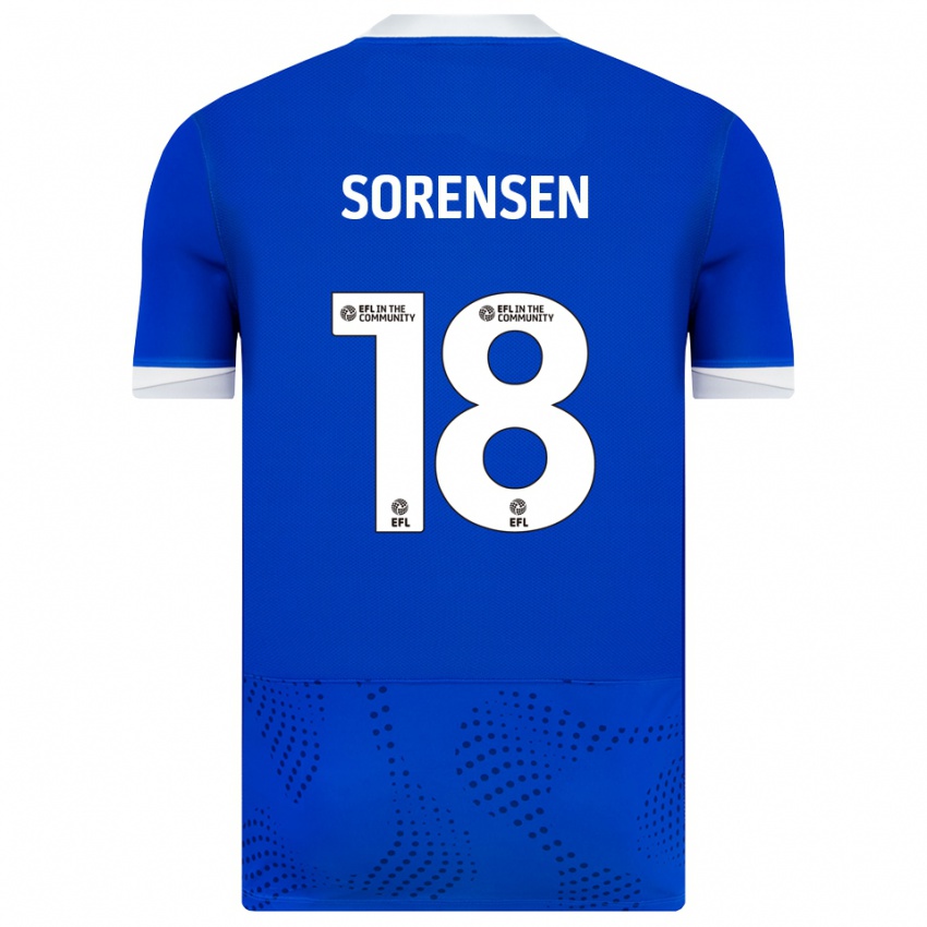 נשים אליאס סורנסן #18 כחול לבן ג'רזי ביתית 2025/26 חולצה קצרה