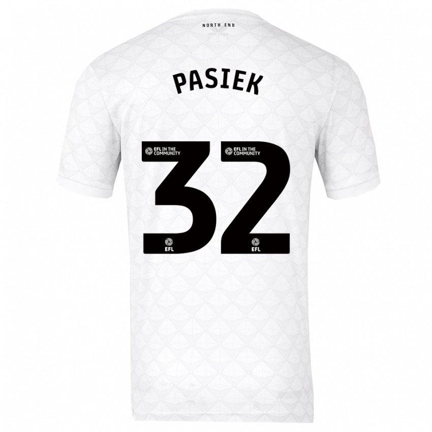 נשים Kacper Pasiek #32 לבן אדום ג'רזי ביתית 2025/26 חולצה קצרה