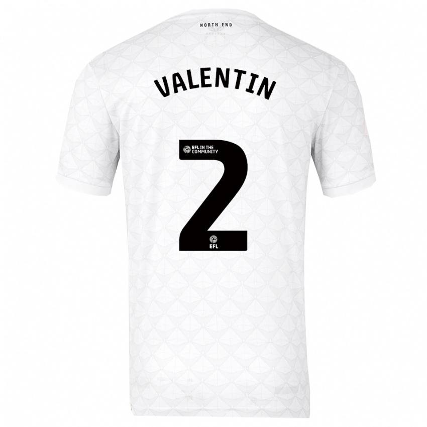 נשים פול ולנטין #2 לבן אדום ג'רזי ביתית 2025/26 חולצה קצרה