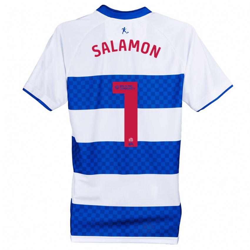 נשים מטאו סלומון #1 כחול לבן ג'רזי ביתית 2025/26 חולצה קצרה