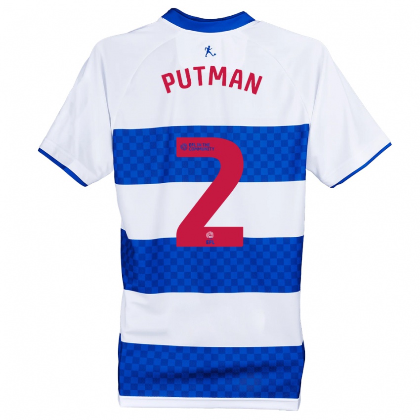 נשים Jaiden Putman #2 כחול לבן ג'רזי ביתית 2025/26 חולצה קצרה