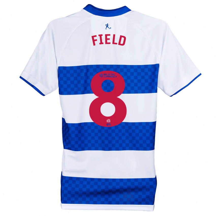 נשים סם פילד #8 כחול לבן ג'רזי ביתית 2025/26 חולצה קצרה