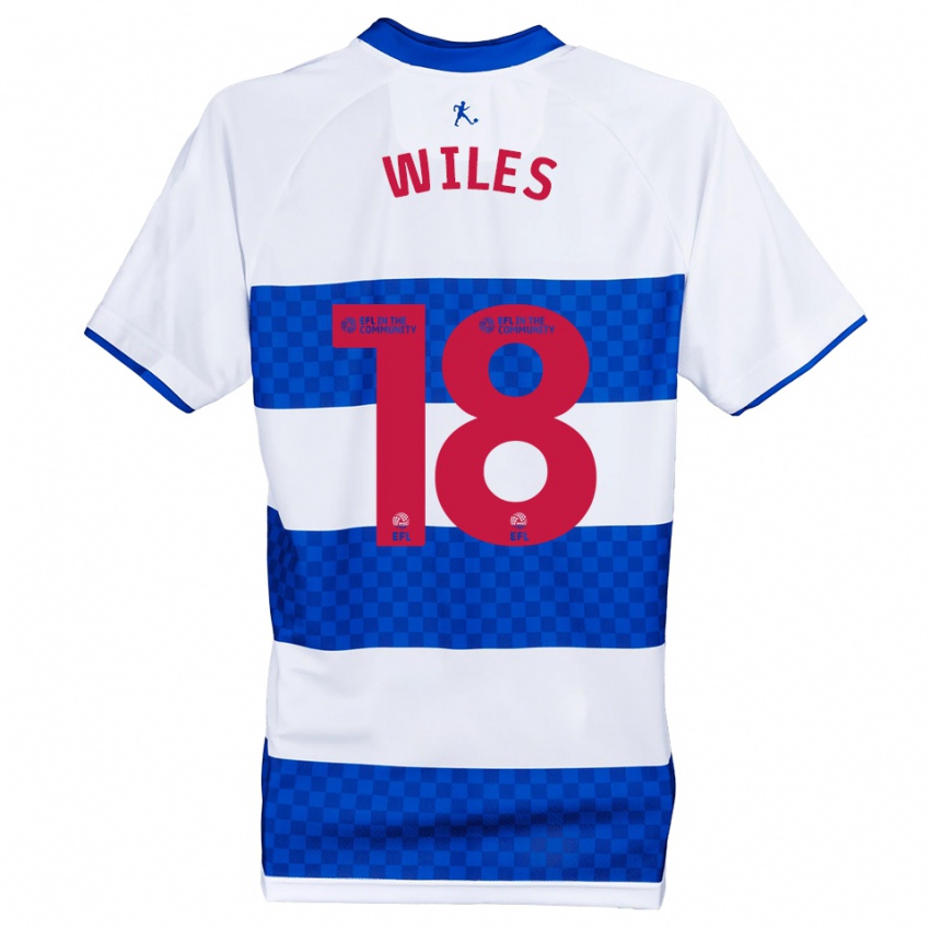 נשים Thomas Wiles #18 כחול לבן ג'רזי ביתית 2025/26 חולצה קצרה