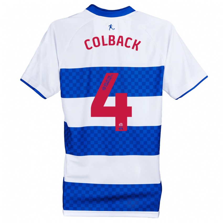 נשים ג'ק קולבק #4 כחול לבן ג'רזי ביתית 2025/26 חולצה קצרה