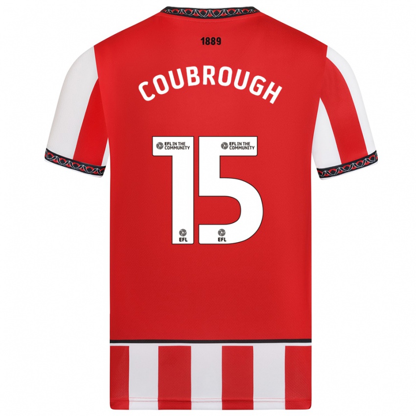 נשים Arlo Coubrough #15 אדום לבן ג'רזי ביתית 2025/26 חולצה קצרה