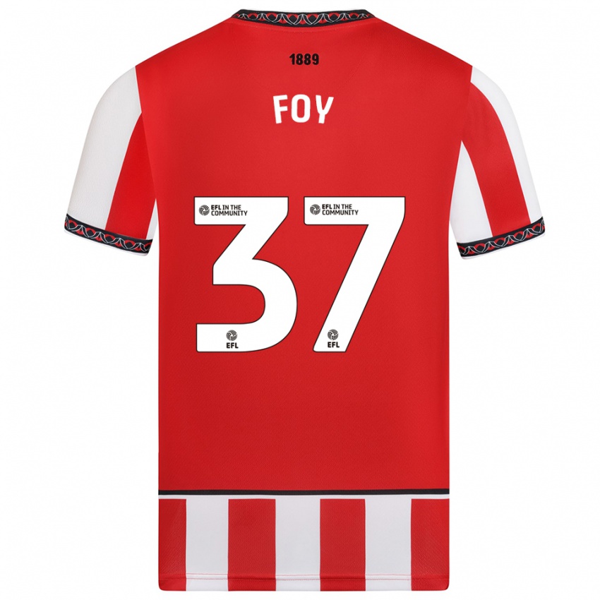 נשים Grace Foy #37 אדום לבן ג'רזי ביתית 2025/26 חולצה קצרה