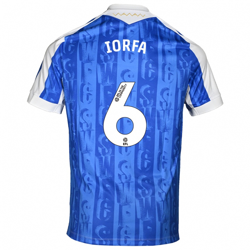 נשים דומיניק יורפה #6 כחול לבן ג'רזי ביתית 2025/26 חולצה קצרה