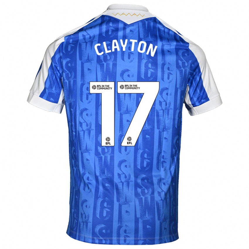 נשים Liam Clayton #17 כחול לבן ג'רזי ביתית 2025/26 חולצה קצרה