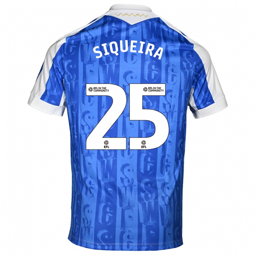 נשים גילרמה סיקיירה #25 כחול לבן ג'רזי ביתית 2025/26 חולצה קצרה