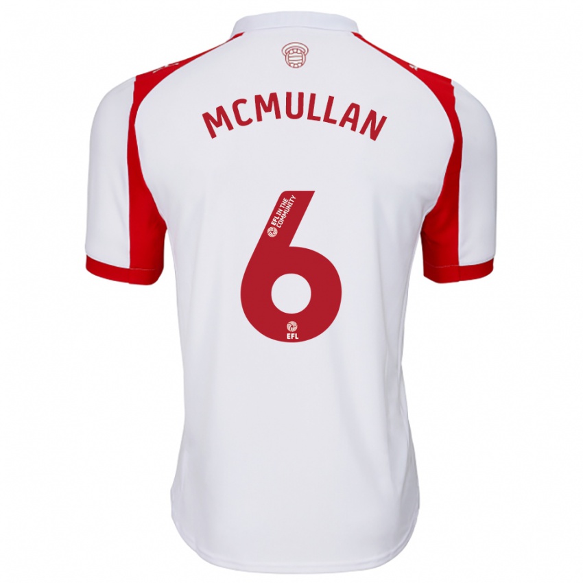 נשים קורבנות מקמולן #6 לבן אדום ג'רזי ביתית 2025/26 חולצה קצרה