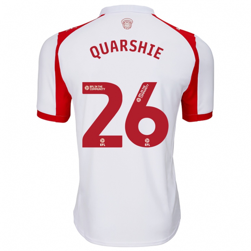 נשים ג׳ושוע קווארשי #26 לבן אדום ג'רזי ביתית 2025/26 חולצה קצרה
